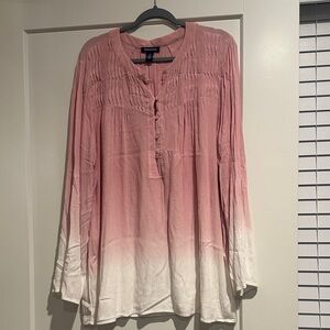 Max Studio Pink and White Ombre Blouse